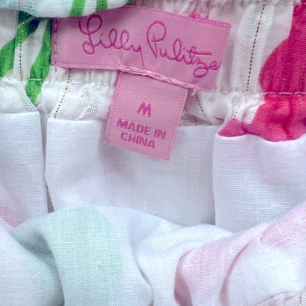 Lilly Pulitzer Avery Floral Tie-Waist White Skirt🩷 - Picture 3 of 6